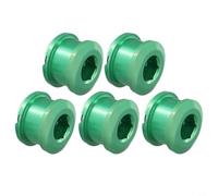 Besttoolifes Verde 4,9 mm, 5 pernos de cadena de aleación de aluminio para bicicletas de carretera - 7075 T6 tratado térmicamente, 4,9 mm y 6,4 mm de longitud, ligero 1,2 g - 1,5 g por tornillo