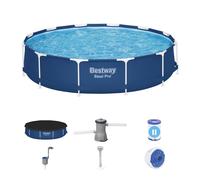 Bestway 14483 Steel Pro Marco Pool Set Completo Gartenpool 366x84 CM 7.480l Rund