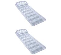 Bestway 43024 - Colchoneta Hinchable Metal 188x71 cm | El aspecto metálico plateado añade un toque moderno y llama la atención en la piscina, el lago o la playa.