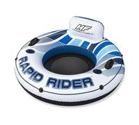 Bestway 43116E CoolerZ Rapid Rider - Flotador inflable para piscina con respaldo integrado y cuerda de agarre envolvente, azul y blanco