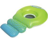 BESTWAY 43138 - Flotador Tumbona Hinchable CoolerZ Súper Sprawler 188x115 cm para 1 Persona con 3 Cámaras de Aire, Reposapiés, Posavasos y Asiento con Malla