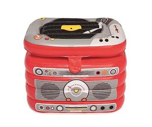 BESTWAY 43184 - Nevera Hinchable Flotante Tocadiscos 61x53 cm