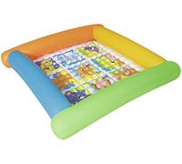 Bestway 52240 - Alfombra de Juegos Hinchable Friendly Animals 132x132x23 cm