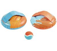 BESTWAY 52244 - Juego Infantil Tira y Atrapa Dos Guantes Hinchables y Pelota 10x21x21 cm PVC Resistente Diseño Azul y Naranja con Parche de Reparación Incluido