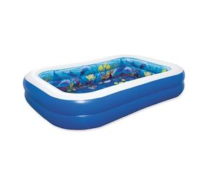 Bestway 54177 - Piscina Hinchable Infantil 2 Gafas 3D y Tesoro Undersea Adventure 262x175x51 cm
