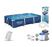 Bestway STEEL PRO PISCINA RECTANGULAR → 300x201x66 cm + BOMBA Y FILTRO - 56411