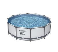 BESTWAY 56418 - Piscina Desmontable Tubular Steel Pro MAX 366 x 100 cm, con Depuradora Cartucho 2.006 L/H y Escalera