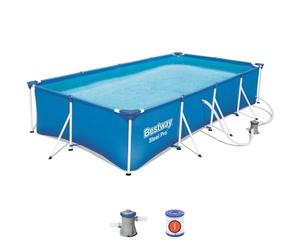 Bestway 56424 Set Piscina Exterior Steel Pro Rectangular de 400 x 211 x 81 cm