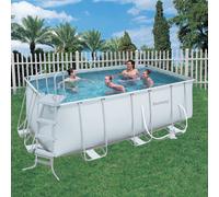 Bestway 56456 Piscina con Marco Rectangular Energía Steel 412x201x122 CM Bomba