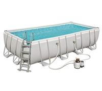 BESTWAY 56466 - Piscina Desmontable Tubular Power Steel 549x274x122 cm Depuradora de arena de 5.678 litros/hora