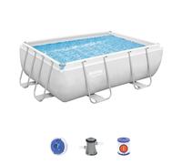 BESTWAY 56629C - Piscina Desmontable Tubular Power Steel 282x196x84 cm con Depuradora Cartucho 1.249 L/H