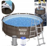 Bestway 56709 Steel Pro Max Piscina Quick-Up Ronde 366 x 100 cm Bomba + Escalera