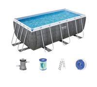 Bestway 56722 Piscina con Marco Energía Steel 412x201x122 CM Con Bomba Cartucho