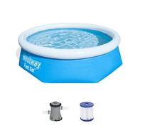 Bestway 57268 - Piscina Desmontable Autoportante Fast Set 244x66 cm Depuradora de cartucho de 1.249 litros/hora