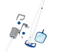 Bestway 58237 - 19 FLOWCLEAR Deluxe Maintenance Kit, Set de limpieza con Skimmer, piscina Aspiradora, buitrones accesorio, multicolor