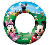 BESTWAY 91004 - Flotador Hinchable Infantil Mickey and the Roadster Racers 56 cm Diseño Multicolor Para Niños y Niñas de + 3 Años Con Válvula para Inflado Fácil