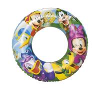 BESTWAY 91004 - Flotador Hinchable Infantil Mickey and the Roadster Racers 56 cm Diseño Multicolor Para Niños y Niñas de + 3 Años Con Válvula para Inflado Fácil