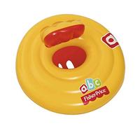 BESTWAY 93518 - Flotador Hinchable Infantil Fisher Price con Asiento Tipo Pañal Vinilo Resistente con Válvula de Seguridad para Inflado Rápido y 4 Cámaras de Aire