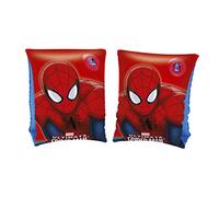 BESTWAY 98001 - Manguitos Hinchables Spiderman 15x23 cm Vinilo Resistente Rojo y Azul con Válvula de Seguridad y 2 Cámaras de Aire Para Niños de 3-6 Años