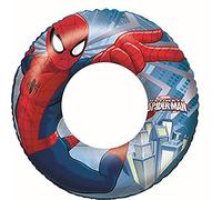BESTWAY 98003 - Flotador Hinchable Infantil Spiderman 56 cm Vinilo Resistente Diseño Azul y Rojo con Válvulas de Inflado Rápido Para Niños y Niñas Mayores de 3 Años