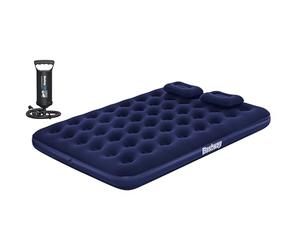 Bestway Aeroluxe Queen 67374 - Colchón Hinchable Doble, Almohadas Azul, 150 x 200 cm