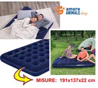 Bestway Horizon - Colchón Hinchable de Camping para Cama Doble, 191 x 137 x 22 cm, soporta hasta 300 kg, Color Azul
