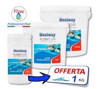 Bestway CLORO Granular 56% → 1 / 5 / 10 Kg Dicloro Rápido Shock Agua Piscina