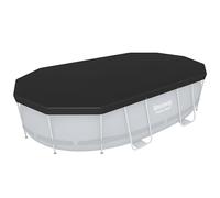 BESTWAY Cobertor de Invierno Ovalado 427x230 cm para Piscinas Ovaladas de 427x250 cm Negro
