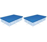 BESTWAY Cobertor de Invierno Rectangular 304x205 cm para Piscinas Rectangulares de 300x201 cm Azul (Paquete de 2)