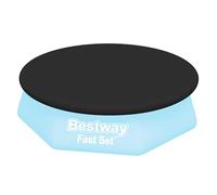 BESTWAY Cobertor de Invierno Redondo Ø240 cm de PVC para Piscinas Negro