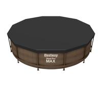 BESTWAY Cobertor de Invierno Redondo Ø370 cm de PVC para Piscinas Negro
