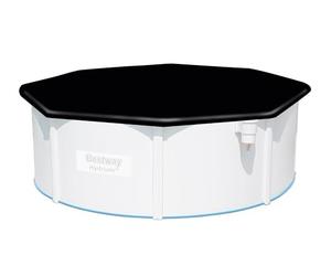 BESTWAY Cobertor de Invierno Redondo Ø401 cm de PVC para Piscinas Negro