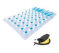 Bestway Colchón Hinchable para la Playa, 193 x 142 cm, Multicolor + Bomba de pie