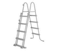 Bestway Escalera de seguridad para piscina Flowclear ™ 1,22 m, Metal, Gris
