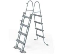 Bestway - Escalera de seguridad para piscinas elevadas, 4 peldaños a cada lado, altura 122 cm