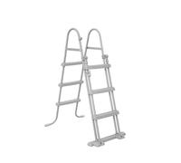 BESTWAY Escalera para Piscinas Desmontables Flip & Lock 108x71,4x138 cm Plateado