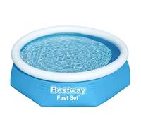 Bestway Fast Set - Juego de Piscina con Bomba de Filtro (244 x 61 cm), Color Azul
