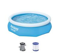Bestway Fast Set Juego de Piscina con Bomba de Filtro, Azul, 305 x 76 cm