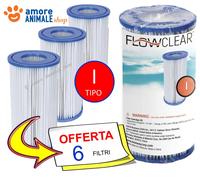 Bestway Filtro A Cartucho Tipo I →Piezas de Repuesto para Bombas Piscina / 58093