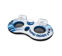 BESTWAY Flotador Hinchable Doble con Respaldo Rapid Rider II Hydro-Force 2,51x1,32 cm Multicolor