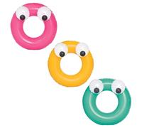 BESTWAY - Flotador Ojos Grandes - Inflable - 36114 - Color Aleatorio - Vinilo - 61 cm de Diámetro - Juguete Niño Adulto - Juego al Aire Libre - Piscina - A Partir de 3 años
