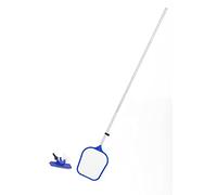 Bestway Flowclear - Set de accesorios para el cuidado de piscinas, incluye ventosa y extensos accesorios para piscina, color azul