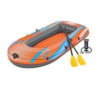 Bestway Inflatable Boat, Kondor 3000, 3 Persons, Raft Set with Oar and Hand/Foot Pump, Heavy Duty Handles and Interlocking Valves, 8.1” x 48”, 2.46m x 1.22m