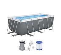 Bestway Juego de Piscina Rectangular de 13'6" x 6'7" x 48"/4.12 m x 2.01 m x 1.22 m