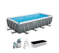 Bestway Juego de Piscina Rectangular de 18' x 9' x 48"/5.49 m x 2.74 m x 1.22 m