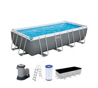 Bestway Juego de Piscina Rectangular de 18' x 9' x 48"/5.49 m x 2.74 m x 1.22 m