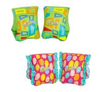 Bestway Manguitos Hinchables Textil Suave Seguridad Bebe Color Surtido UPF 50+ 38x14 cm +1 a 3 Años Playa y Piscina 32182