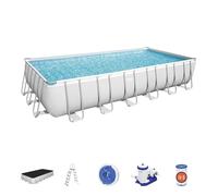Bestway Piscina Exterior Terra Power Steel, Color Blanco