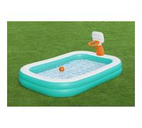 Bestway Piscina Hinchable Infantil Juego Basket 251x168x102 cm +3 Años Jardin 54445