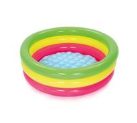 BESTWAY - Piscina Hinchable Infantil Summer 70 x 24 cm Estructura 3 Anillos y Suelo Hinchable Colores Para Niños Mayores de 2 Años Capacidad 41 Litros